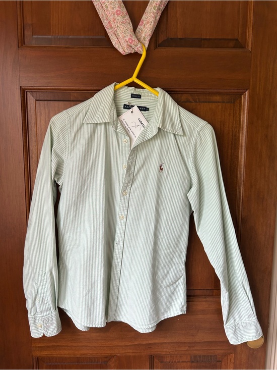 Ralph Lauren Tops - Ralph Lauren Light Green Striped Button-Down Shirt